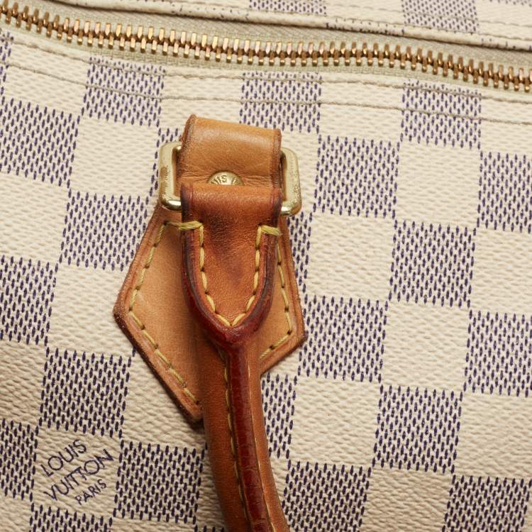 Pre Owned Louis Vuitton Damier Azur Canvas Speedy 30 Bag