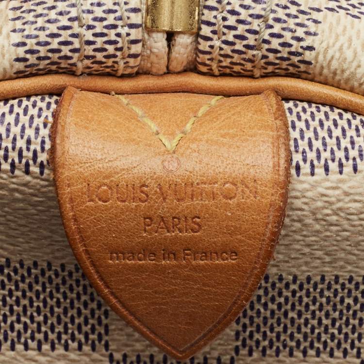 Pre Owned Louis Vuitton Damier Azur Canvas Speedy 30 Bag