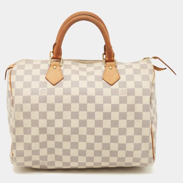 Pre Owned Louis Vuitton Damier Azur Canvas Speedy 30 Bag