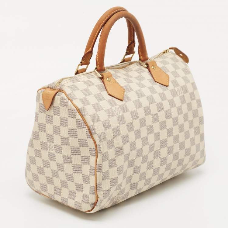 Pre Owned Louis Vuitton Damier Azur Canvas Speedy 30 Bag