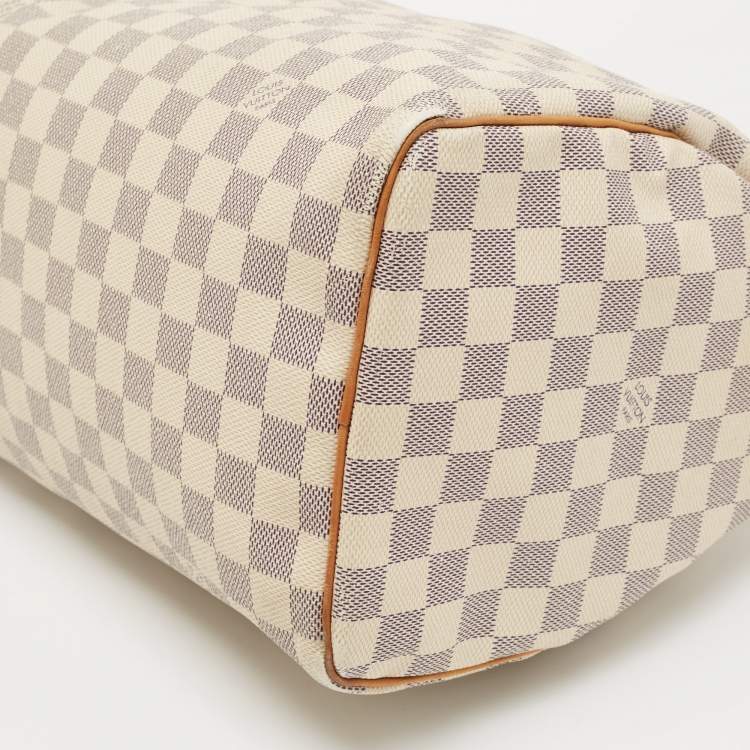 Pre Owned Louis Vuitton Damier Azur Canvas Speedy 30 Bag