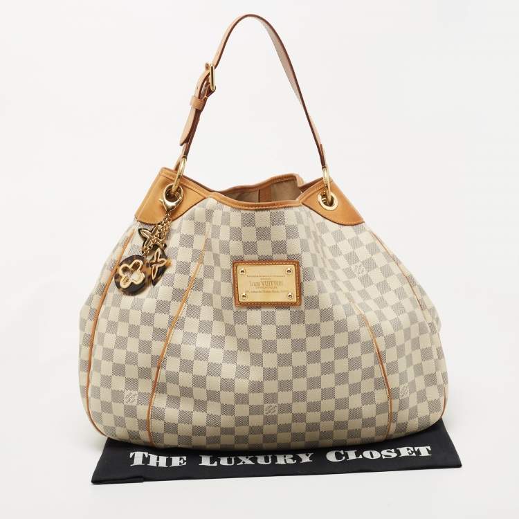 Pre Owned Louis Vuitton Damier Azur Canvas Galliera GM Bag