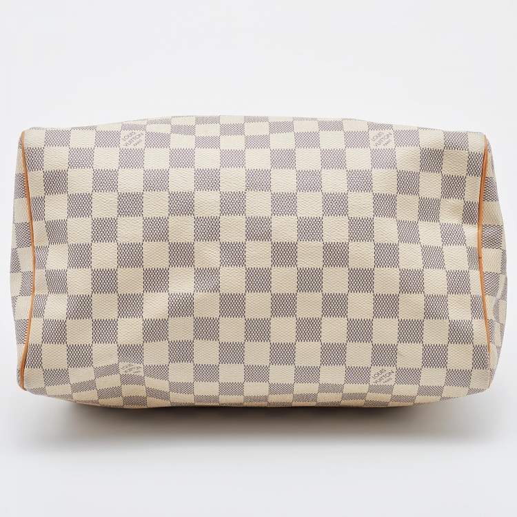 Pre Owned Louis Vuitton Damier Azur Canvas Speedy 30 Bag