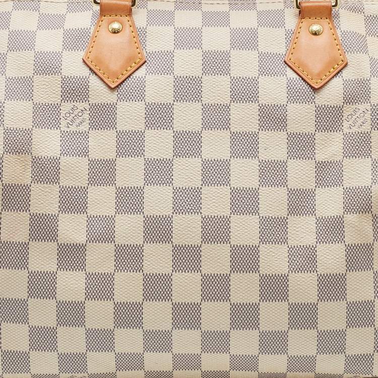 Pre Owned Louis Vuitton Damier Azur Canvas Speedy 30 Bag