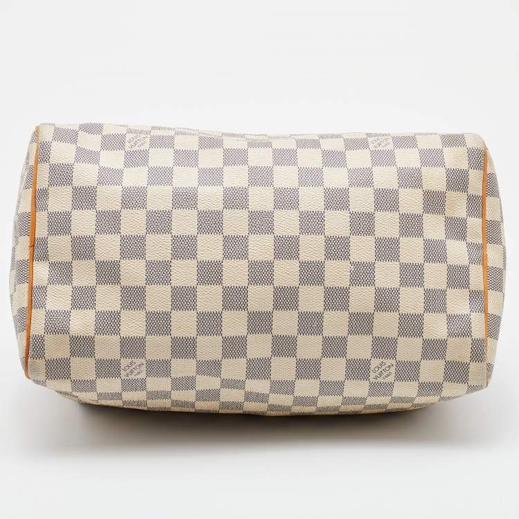 Pre Owned Louis Vuitton Damier Azur Canvas Speedy 30 Bag