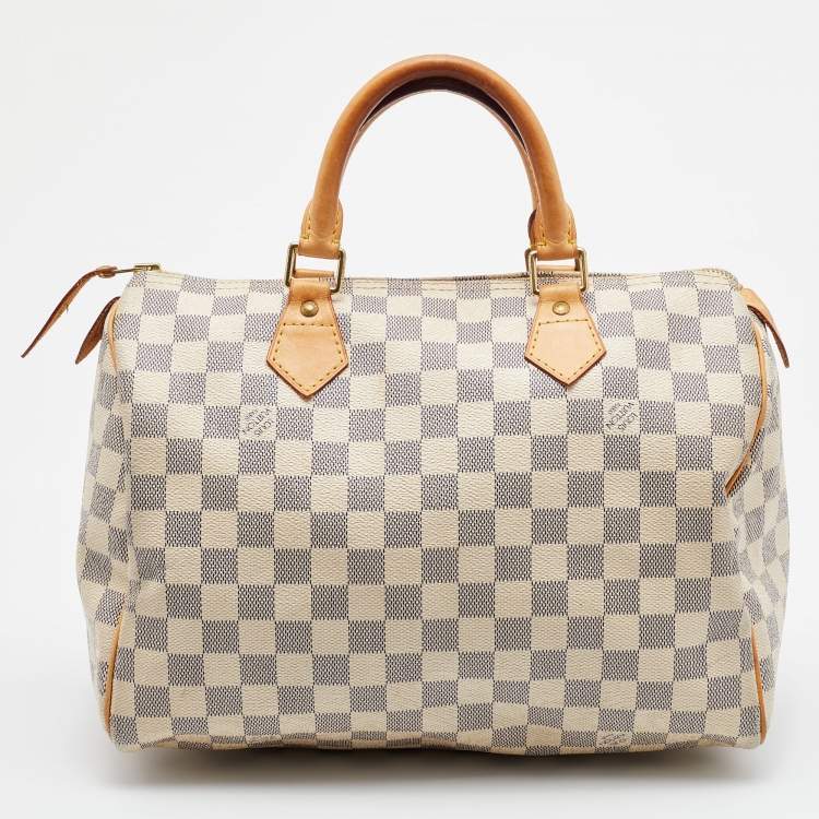 Pre Owned Louis Vuitton Damier Azur Canvas Speedy 30 Bag