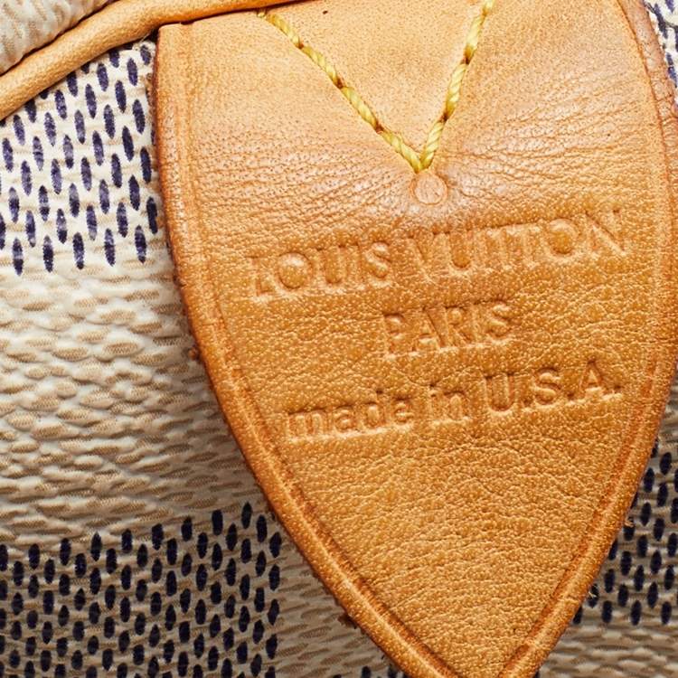 Pre Owned Louis Vuitton Damier Azur Canvas Speedy 30 Bag