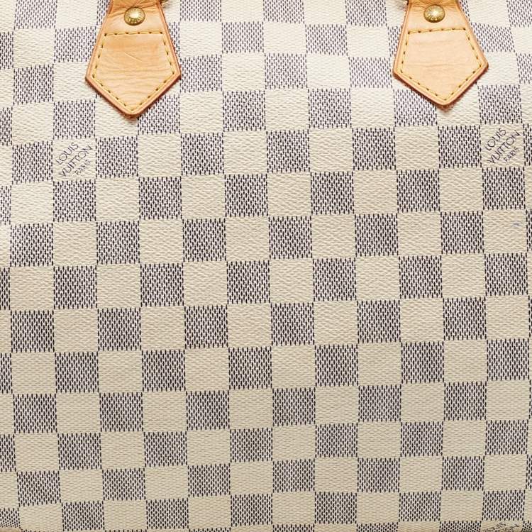 Pre Owned Louis Vuitton Damier Azur Canvas Speedy 30 Bag