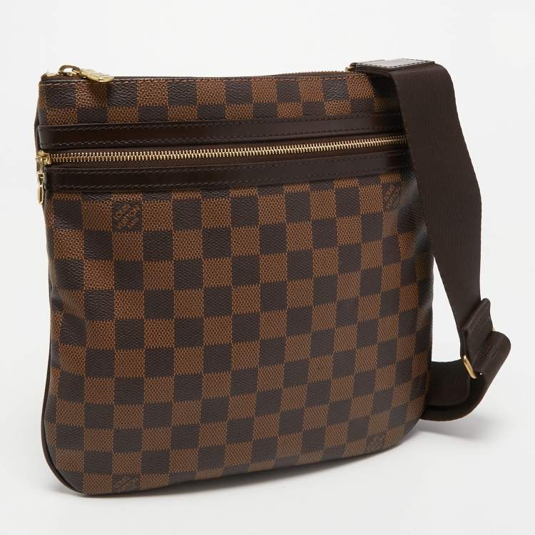 Pre Owned Louis Vuitton Damier Ebene Canvas Pochette Bosphore Messenger Bag