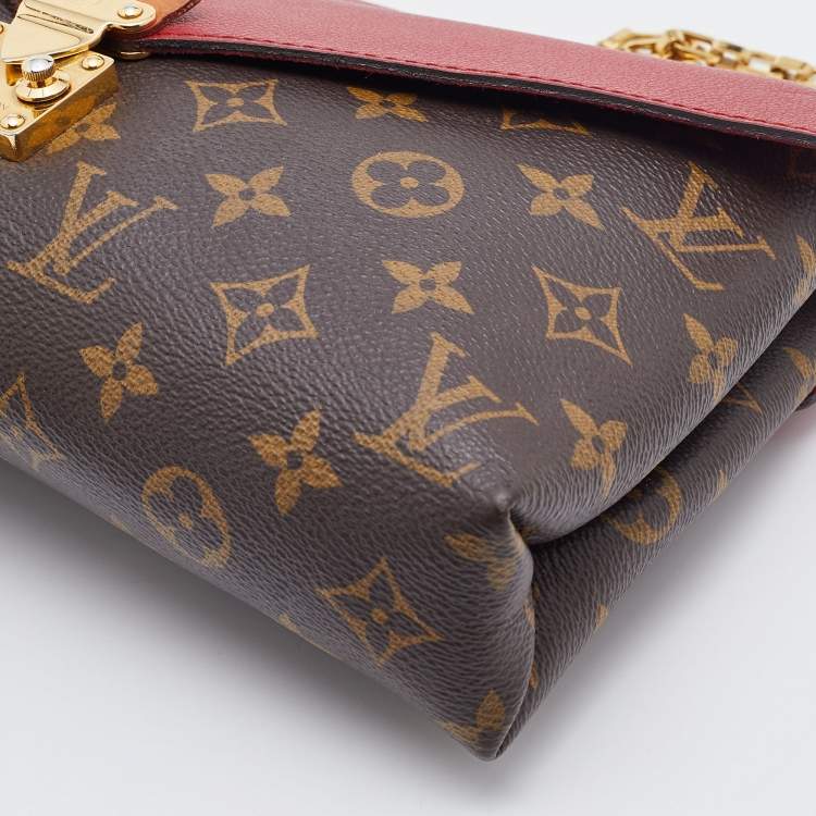 Pre Owned Louis Vuitton Aurore Monogram Canvas Pallas Chain Bag