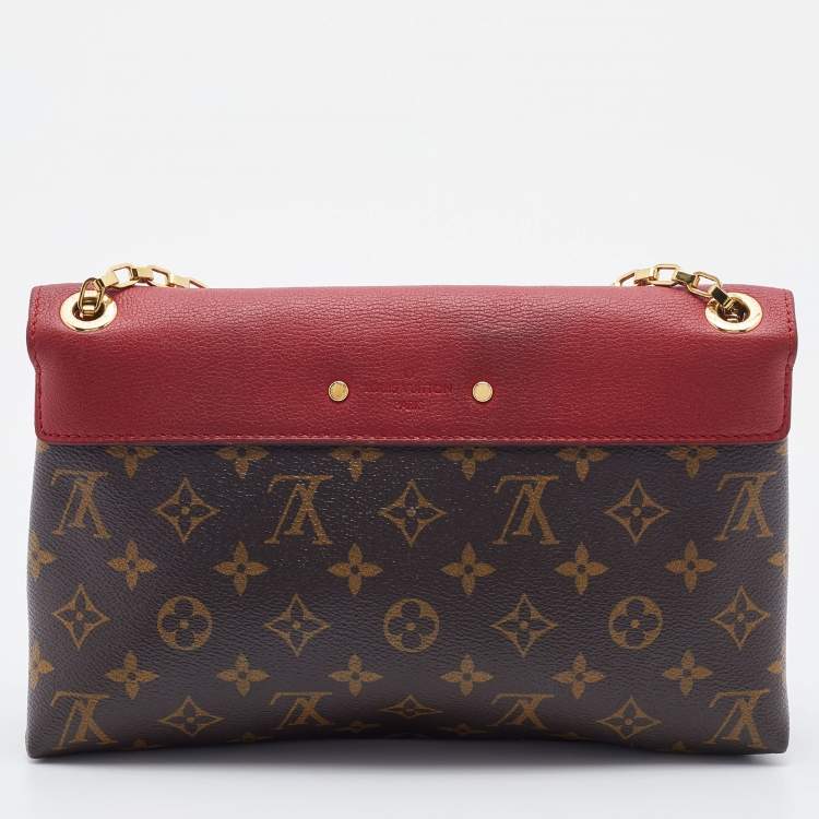 Pre Owned Louis Vuitton Aurore Monogram Canvas Pallas Chain Bag