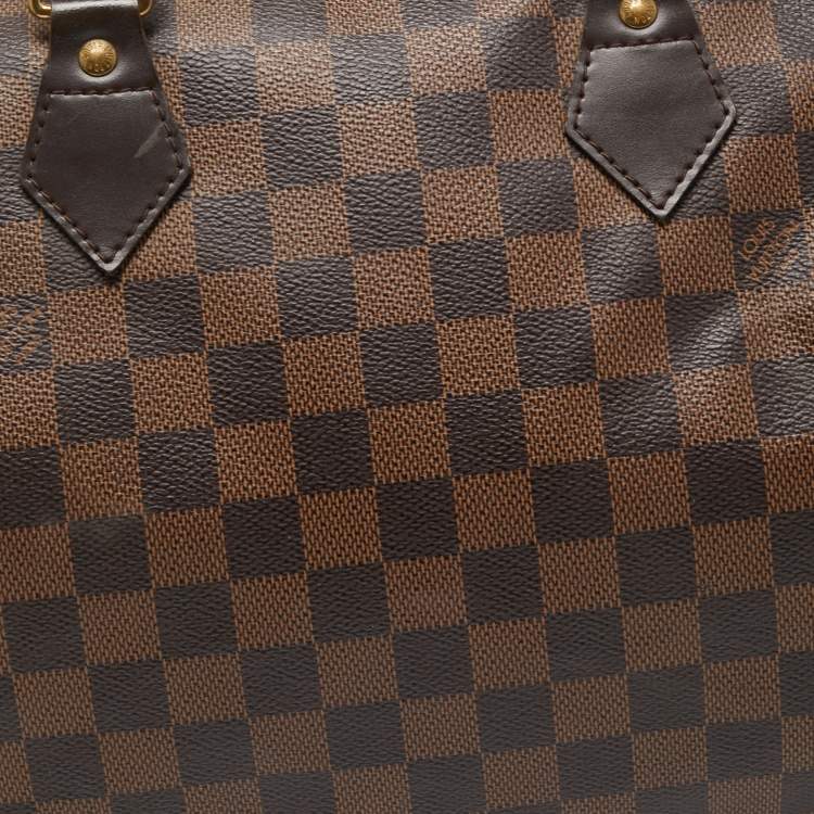 Pre Owned Louis Vuitton Damier Ebene Canvas Speedy 30 Bag