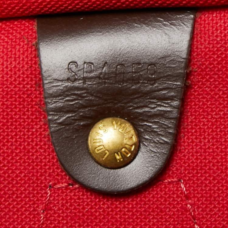 Pre Owned Louis Vuitton Damier Ebene Canvas Speedy 30 Bag