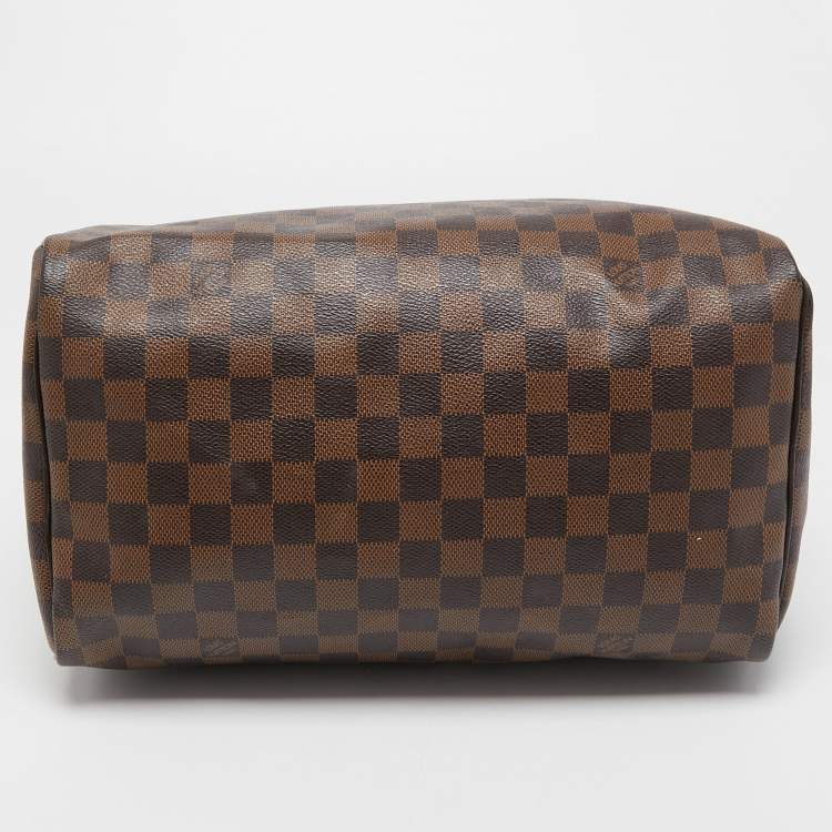 Pre Owned Louis Vuitton Damier Ebene Canvas Speedy 30 Bag