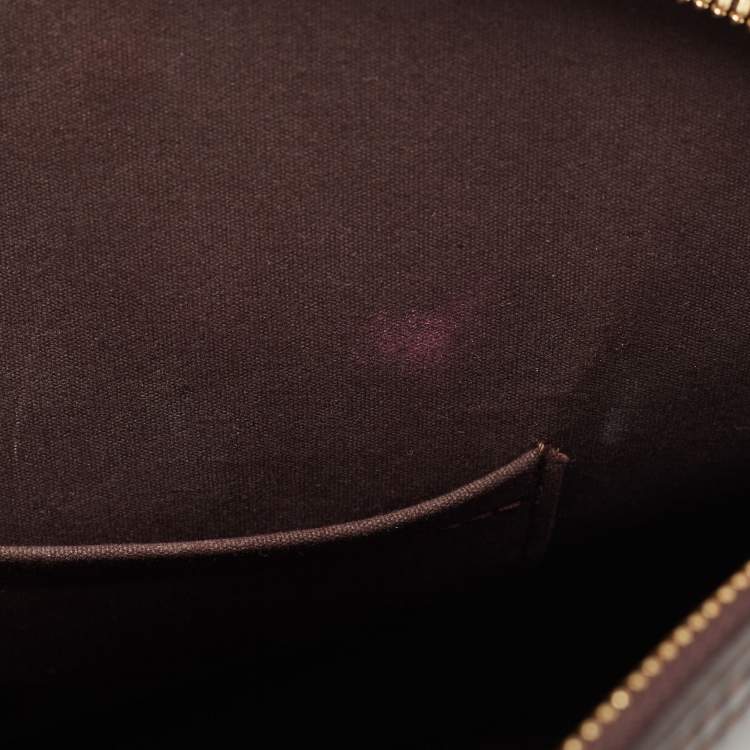 Pre Owned Louis Vuitton Amarante Monogram Vernis Alma GM Bag