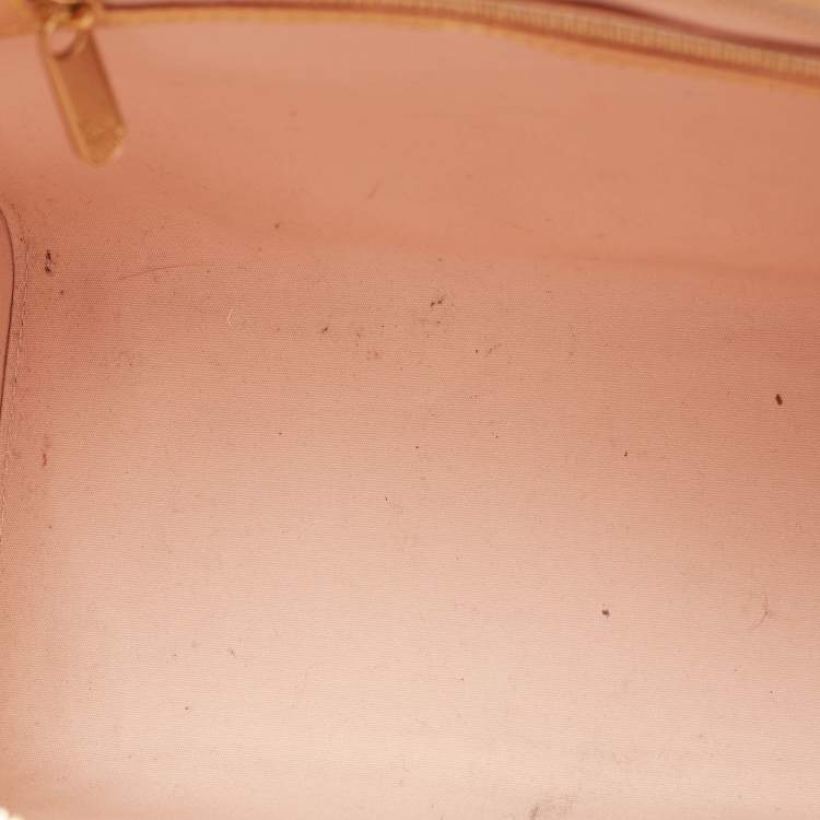Pre Owned Louis Vuitton Rose Angelique Monogram Vernis Brea MM Bag