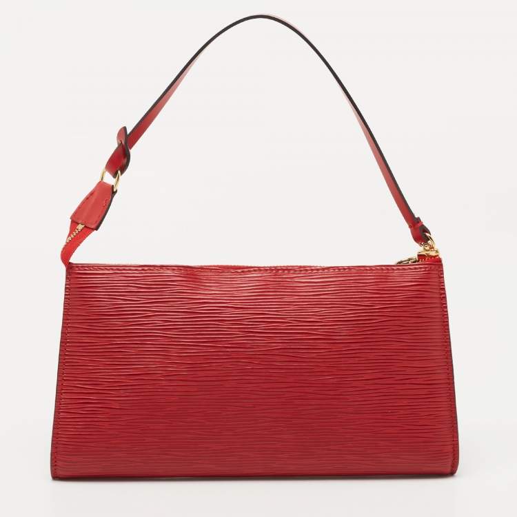 Pre Owned Louis Vuitton Red Epi Leather Pochette Accessoires
