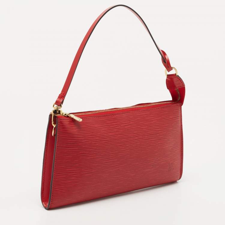 Pre Owned Louis Vuitton Red Epi Leather Pochette Accessoires