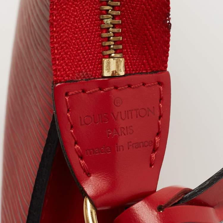 Pre Owned Louis Vuitton Red Epi Leather Pochette Accessoires