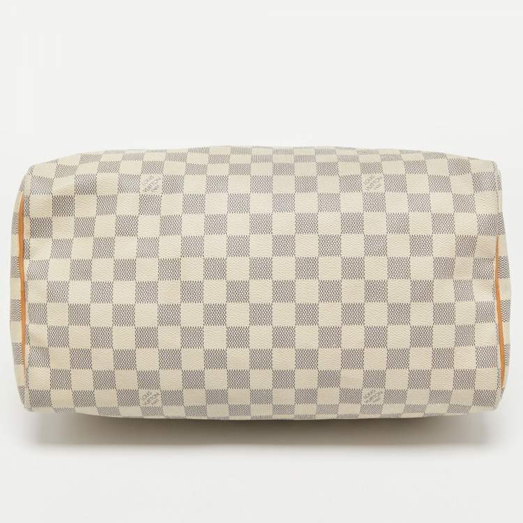 Pre Owned Louis Vuitton Damier Azure Canvas Speedy 35 bag