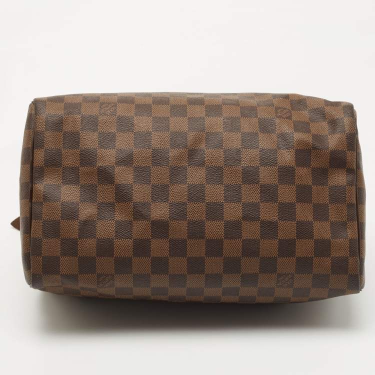 Pre Owned Louis Vuitton Damier Ebene Canvas Speedy 30 Bag