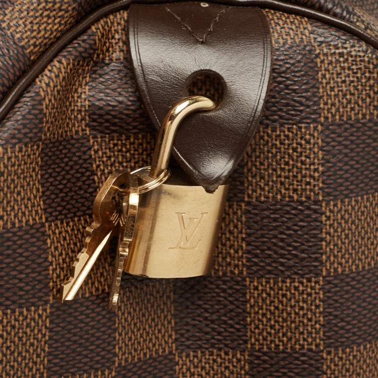 Pre Owned Louis Vuitton Damier Ebene Canvas Speedy 30 Bag