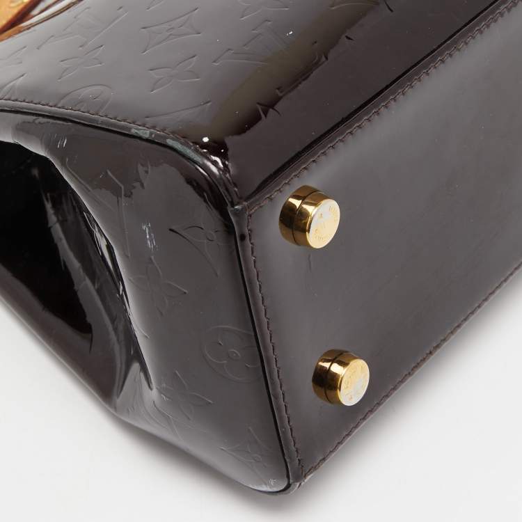 Pre Owned Louis Vuitton Amarante Monogram Vernis Brea MM Bag
