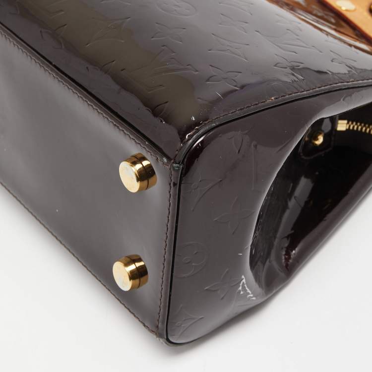 Pre Owned Louis Vuitton Amarante Monogram Vernis Brea MM Bag