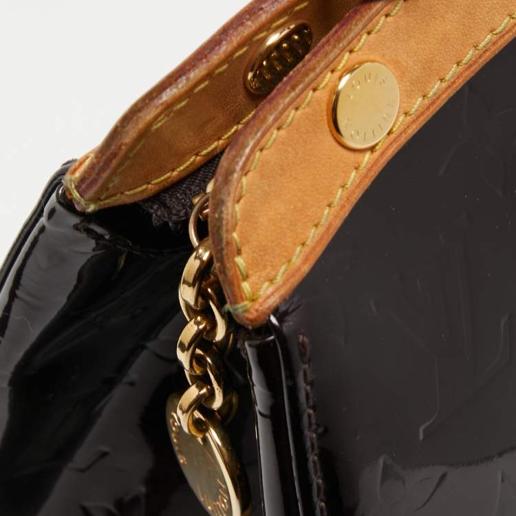 Pre Owned Louis Vuitton Amarante Monogram Vernis Brea MM Bag
