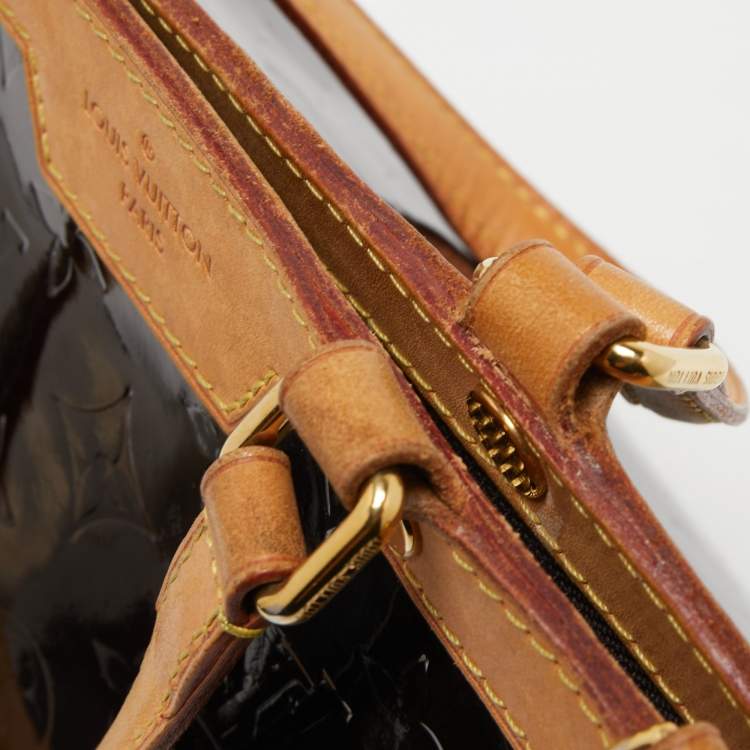 Pre Owned Louis Vuitton Amarante Monogram Vernis Brea MM Bag