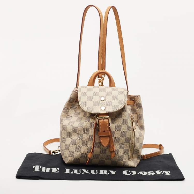 Pre Owned Louis Vuitton Damier Azur Canvas Sperone BB Bag