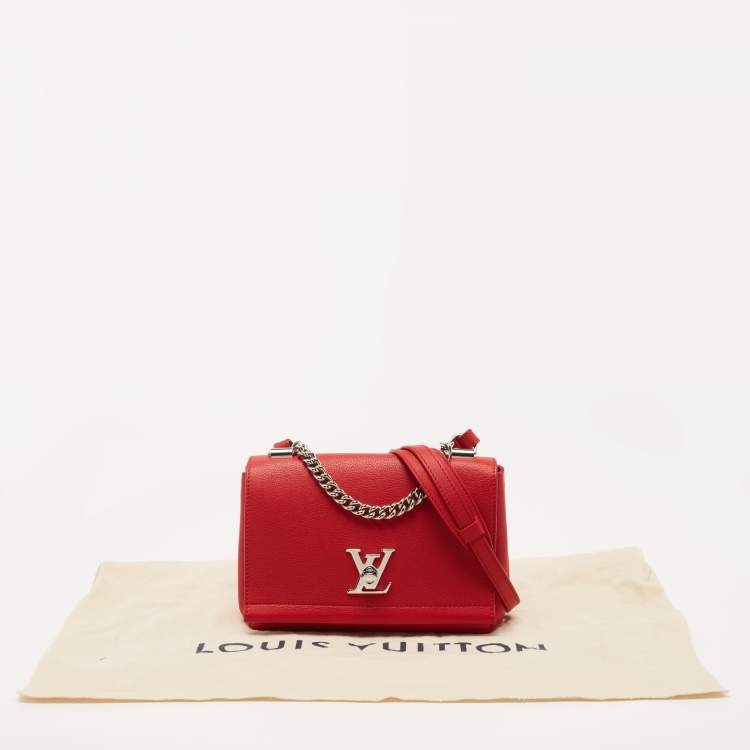 Pre Owned Louis Vuitton Rubis Leather Lockme II BB Bag