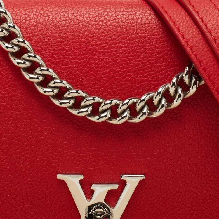Pre Owned Louis Vuitton Rubis Leather Lockme II BB Bag