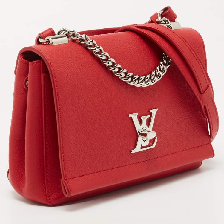 Pre Owned Louis Vuitton Rubis Leather Lockme II BB Bag