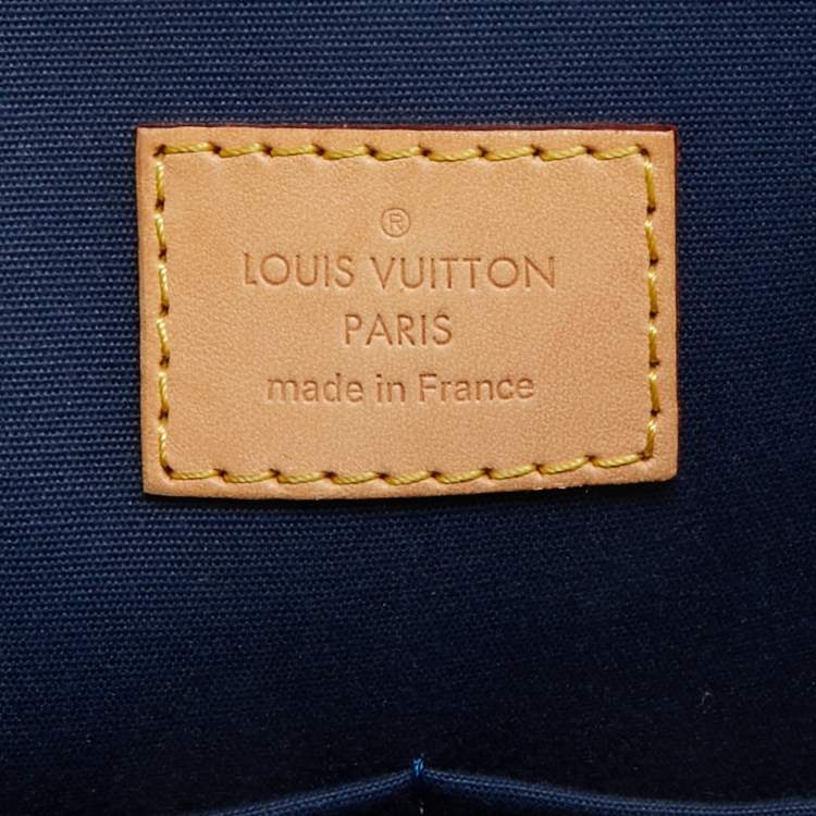 Pre Owned Louis Vuitton Grand Blue Monogram Vernis Alma PM Bag