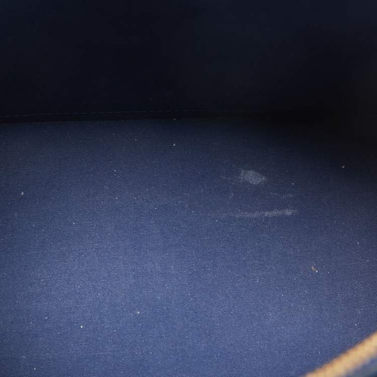 Pre Owned Louis Vuitton Grand Blue Monogram Vernis Alma PM Bag
