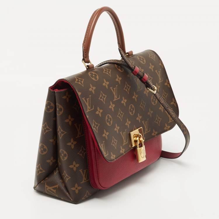 Pre Owned Louis Vuitton Aurore Monogram Canvas and Leather Marignan Bag