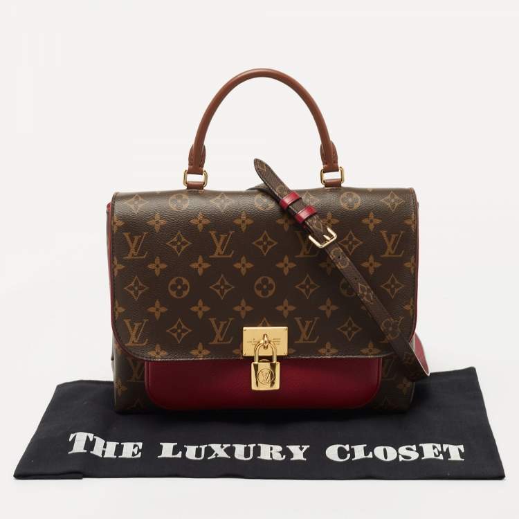 Pre Owned Louis Vuitton Aurore Monogram Canvas and Leather Marignan Bag
