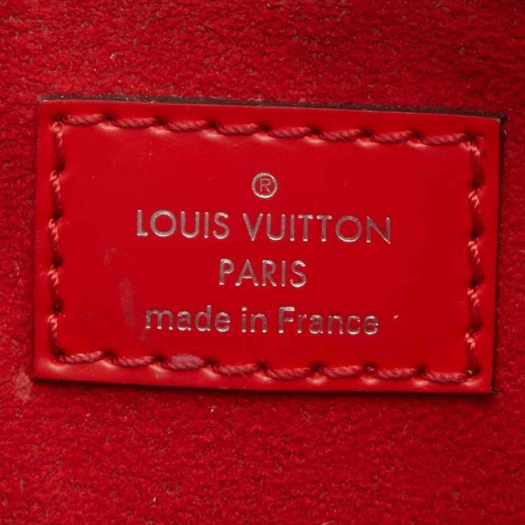Pre Owned Louis Vuitton Red Epi Leather Alma Nano Bag 