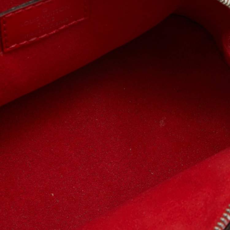 Pre Owned Louis Vuitton Red Epi Leather Alma Nano Bag 