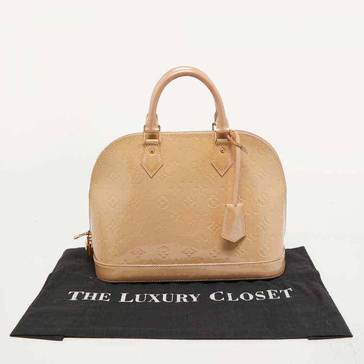 مملوكة مسبقًا Louis Vuitton Rose Florentine Monogram Vernis Alma PM Bag