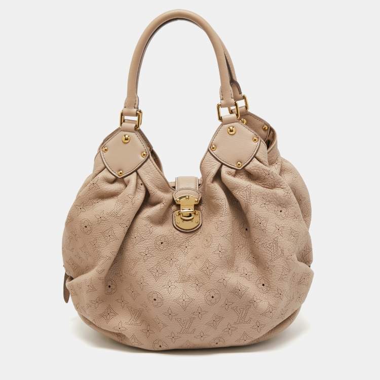 Louis Vuitton, Bags, Louis Vuitton Beige Monogram Mahina Leather L Bag