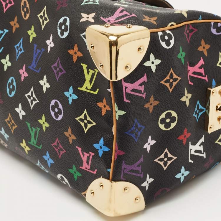 مملوكة مسبقًا Louis Vuitton Black Monogram Multicolore Canvas Speedy 30 Bag