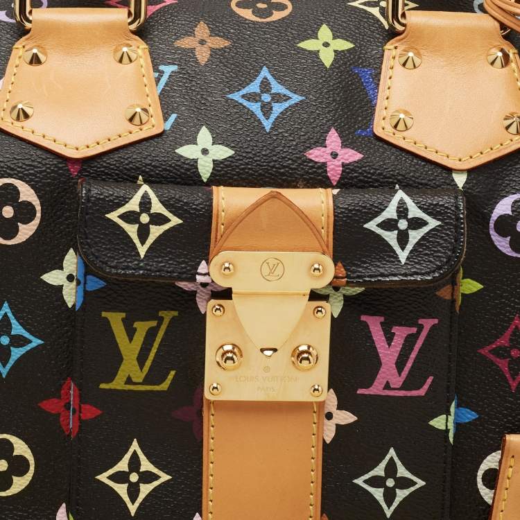مملوكة مسبقًا Louis Vuitton Black Monogram Multicolore Canvas Speedy 30 Bag