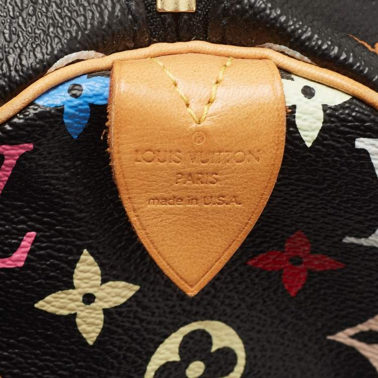 مملوكة مسبقًا Louis Vuitton Black Monogram Multicolore Canvas Speedy 30 Bag