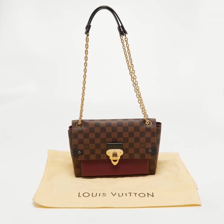 Pre Owned Louis Vuitton Bordeaux Damier Ebene Canvas Vavin PM Bag