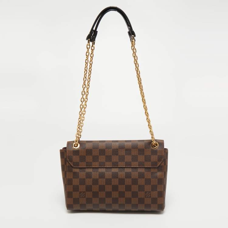 Pre Owned Louis Vuitton Bordeaux Damier Ebene Canvas Vavin PM Bag