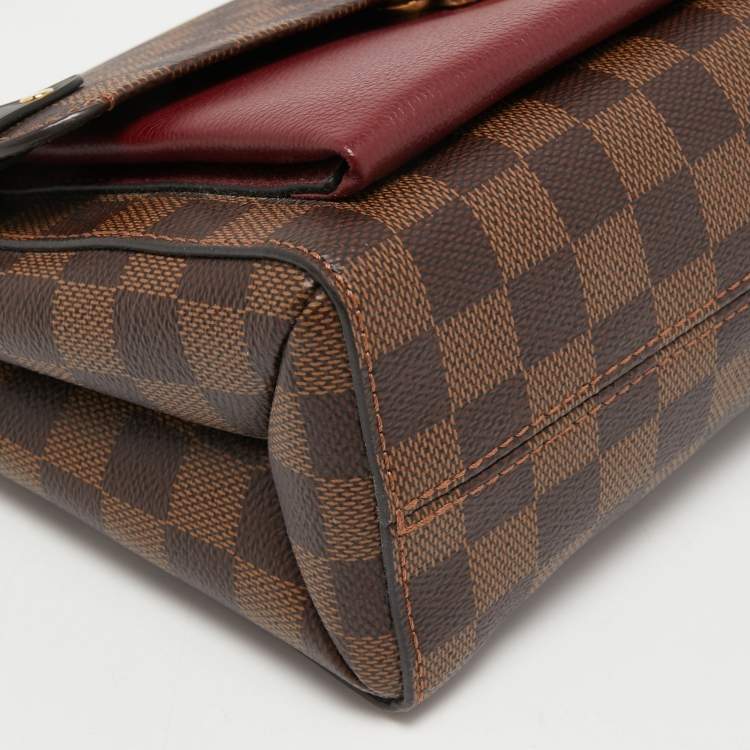 Pre Owned Louis Vuitton Bordeaux Damier Ebene Canvas Vavin PM Bag