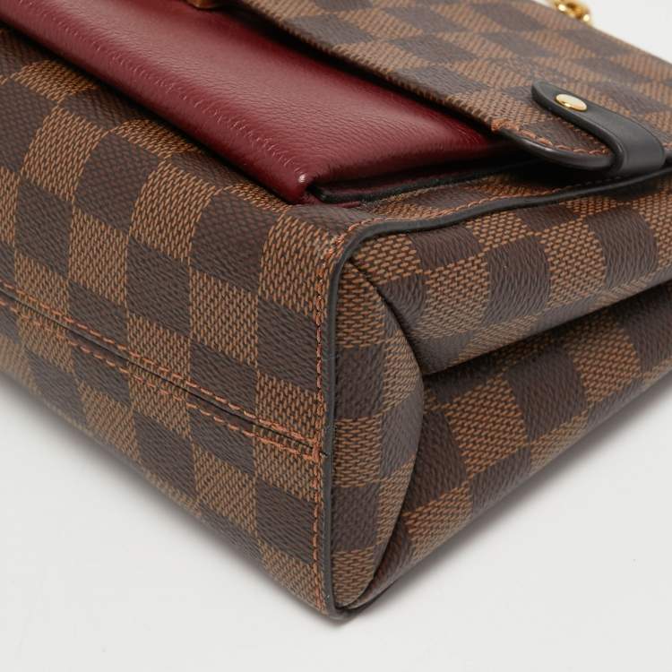 Pre Owned Louis Vuitton Bordeaux Damier Ebene Canvas Vavin PM Bag