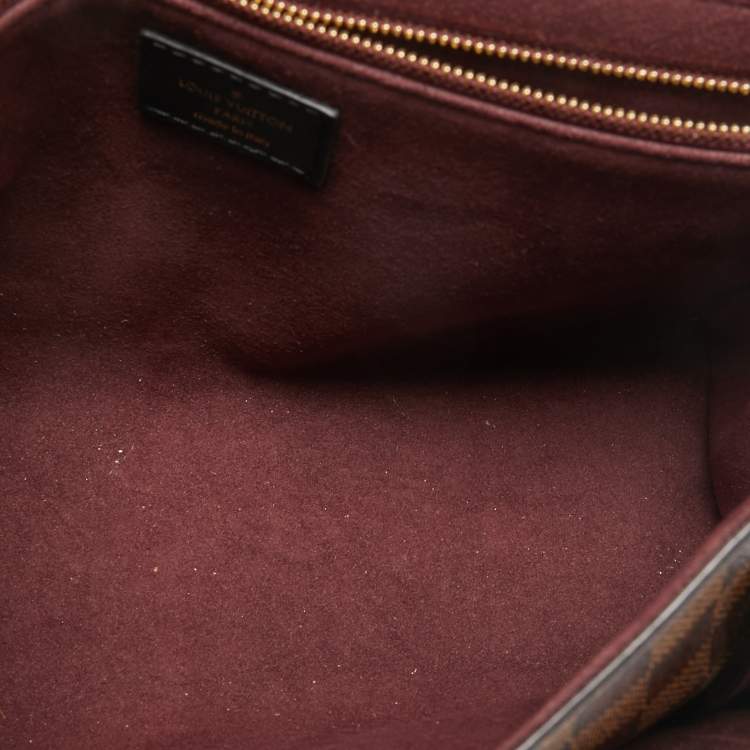 Pre Owned Louis Vuitton Bordeaux Damier Ebene Canvas Vavin PM Bag